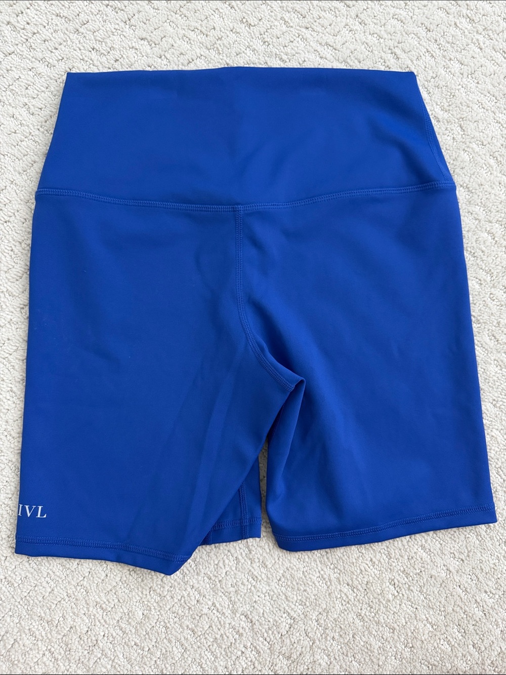 High-Rise Bike Shorts in Royal Blue - Picture 3 of 6